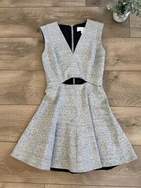10 Crosby Derek Lam Gray Cutout Mini Dress Size 0